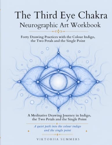 The Third Eye Chakra Neurographic Art Workbook: Forty Drawing Practices with the Colour Indigo, the Two Petals and the Single Point by Viktoriia Summers