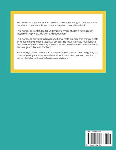 Math Workbook Grade 2: 100 Pages of Addition, Subtraction, and Beginning Multiplication, Division, Fraction by Elita Nathan