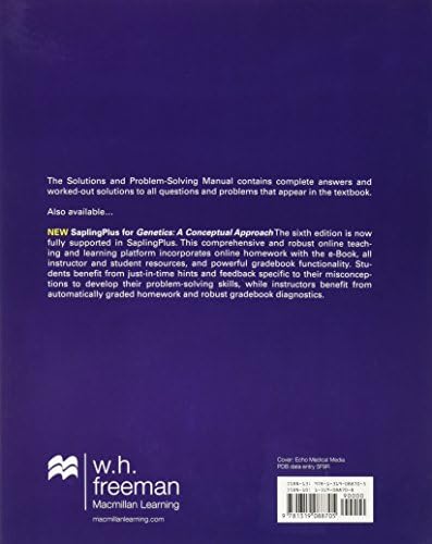 Solutions and Problem-Solving Manual to Accompany Genetics: A Conceptual Approach by Benjamin A. Pierce
