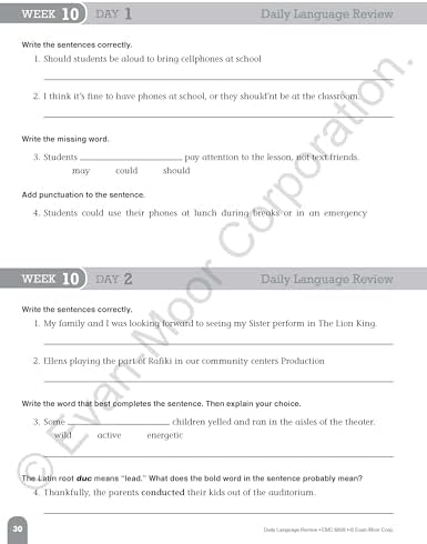 Evan-Moor Daily Language Review, Grade 6 Student Workbook by Evan-Moor Educational Publishers