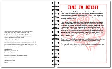 Brain Games - Criminal Mind Puzzles: Crime-Themed Brain Teasers | Visual, Verbal, Memory & Logic Puzzles | Spiral Bound Activity Book for Adults & Teens by Publications International Ltd.