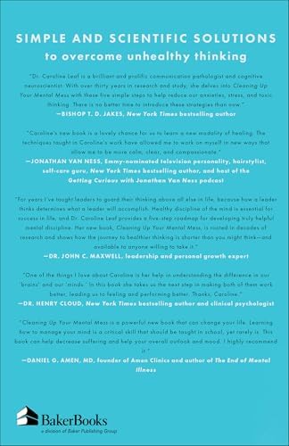 Cleaning Up Your Mental Mess: 5 Simple, Scientifically Proven Steps to Reduce Anxiety, Stress, and Toxic Thinking (Self-Improvement Book to Optimize Your Brain Health and Wellness) by Dr. Caroline Leaf