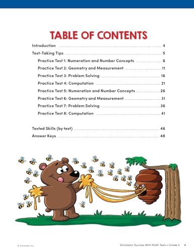 Scholastic Success with Math Tests Grade 5 Workbook by Scholastic Teaching Resources