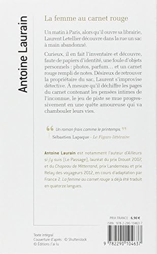 La femme au carnet rouge by Antoine Laurain