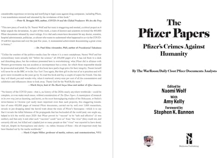 Pfizer Papers: Pfizer's Crimes Against Humanity by The WarRoom/DailyClout Pfizer Documents Analysts