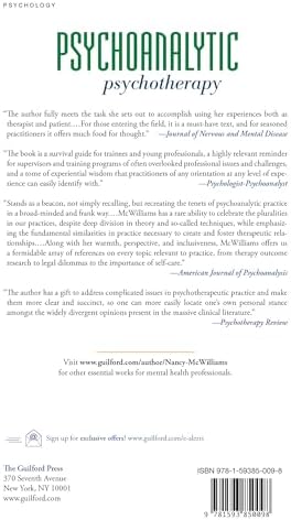 Psychoanalytic Psychotherapy: A Practitioner's Guide by Nancy McWilliams