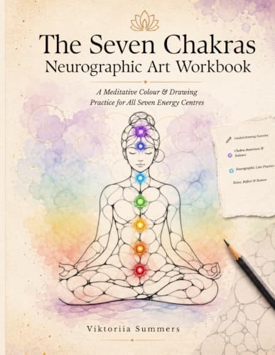 The Seven Chakras Neurographic Art Workbook: A Meditative Colour & Drawing Practice for All Seven Energy Centres by Viktoriia Summers