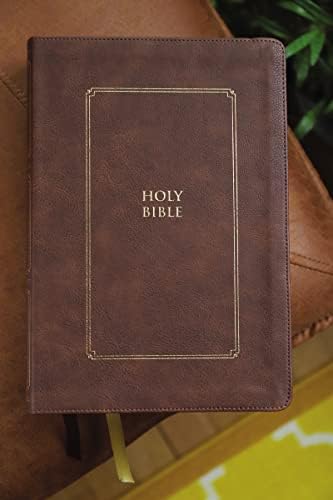 KJV, Thompson Chain-Reference Bible, Large Print, Leathersoft, Brown, Red Letter, Thumb Indexed, Comfort Print by Zondervan