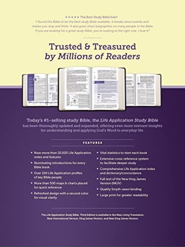 NKJV Life Application Study Bible, Third Edition, Large Print (LeatherLike, Teal Blue, Indexed, Red Letter) by Tyndale