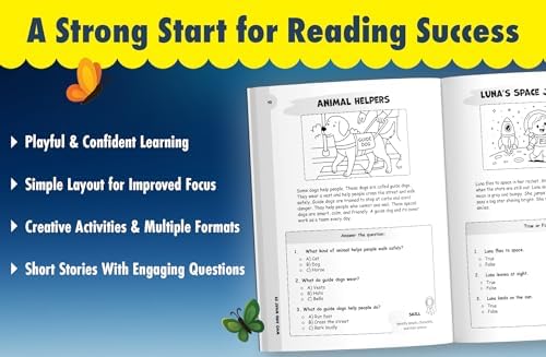 1st Grade Reading Comprehension Kickstart Workbook: 120 Fun Activities to Build Reading Skills & Confidence in Grade 1 by Marlies Larch