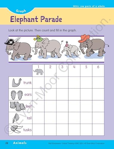Evan-Moor Skill Sharpeners Critical Thinking, Grade 1 Workbook, Problem Solving Skills, Fun Activities, Higher-Order, Open-Ended Questions and Challenges, Science, Math, Social Studies, Language Arts by Evan-Moor Educational Publishers