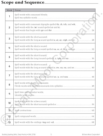 Evan-Moor Building Spelling Skills, Grade 4 - Homeschooling & Classroom Resource Workbook, Reproducible Worksheets, Teaching Edition, Spelling Strategies, Reading and Writing Skills by Evan-Moor Educational Publishers