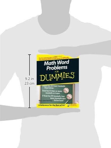 Math Word Problems For Dummies by Mary Jane Sterling