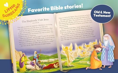 365 Bible Stories and Prayers Padded Treasury - Gift for Easter, Christmas, Communions, Baptism, Birthdays (Little Sunbeams) by Cottage Door Press