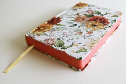 Biblia RVR 1960 letra grande tamaño manual, HC, flores rosadas y cantos pintados / Spanish Bible RVR 1960 Handy Size Large Print with flowers and sprayed edge (Spanish Edition) by Reina Valera Revisada 1960