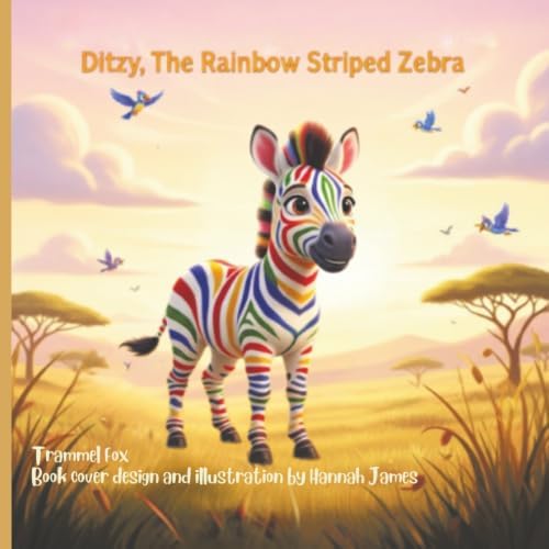Ditzy, The Rainbow Striped Zebra by Trammel Fox