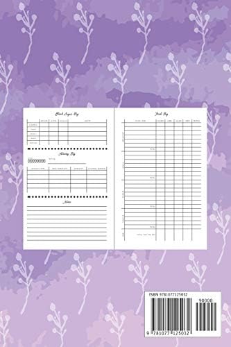 Diabetes Log Book: Keep Track of Your Daily Food Intake and Blood Sugar Glucouse Levels (Size 6x9) by Ellejoy Journals