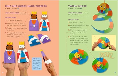 Preschool Paper Crafts: 25 Creative Crafts to Practice Hand-Eye Coordination & Scissor Skills by Stefania Luca