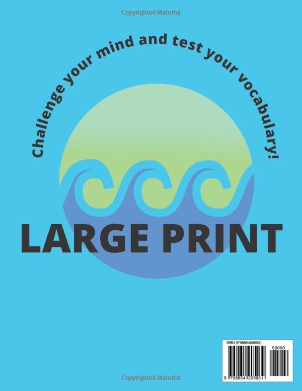 Ocean Expedition Word Search Large Print for Seniors, Elderly, Dementia, Alzheimer's by CALM Designs
