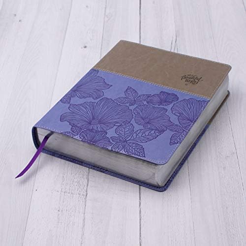 NIV, Beautiful Word Coloring Bible, Large Print, Leathersoft, Purple/Tan: Hundreds of Verses to Color by Zondervan