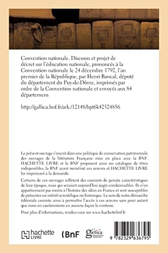 Discours et projet de décret sur l'éducation nationale (French Edition) by Jean-Henri Bancal Desissarts