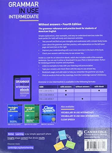Grammar in Use Intermediate Student's Book with Answers and Interactive eBook: Self-study Reference and Practice for Students of American English by Raymond Murphy