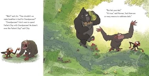 Grumpy Monkey Father's Day Fuss: Includes Fun Stickers! by Suzanne Lang