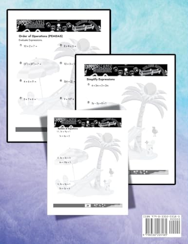 Summer Math Workbook 8-9 Grade Bridge Building Activities: 8th to 9th Grade Summer Essential Skills Practice Worksheets by Summer Bridge Building