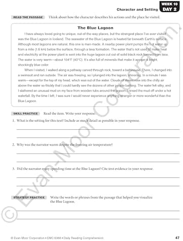 Evan-Moor Daily Reading Comprehension, Grade 6 Student Book by Evan-Moor Educational Publishers