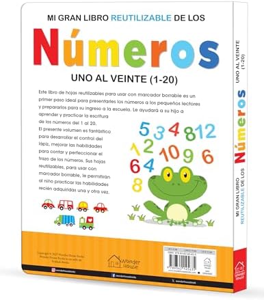 My Big Wipe Clean Book of Numbers One to Twenty ( 1-20 ) - Spanish (Spanish Edition) by Wonder House Books