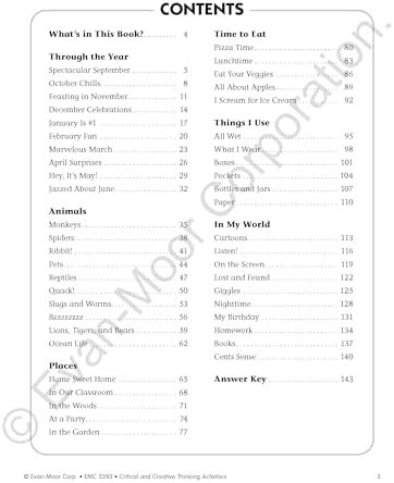 Critical and Creative Thinking Activities, Grade 3 by Evan-Moor Educational Publishers