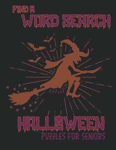 Halloween Large Print Find a Word Search Puzzles for Seniors: Seniors Find a Word Search Book, Large Print, Leisure Activity, Brain Training, with Solutions, Gifts for All! by EasyHW Press