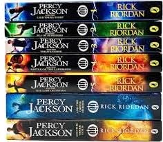 Percy Jackson Collection 7 Books Set (Lightning Thief; Sea of Monsters; Titan's Curse; Battle of the Labyrinth; Last Olympian; Greek Heroes; Greek Gods) by Rick Riordan