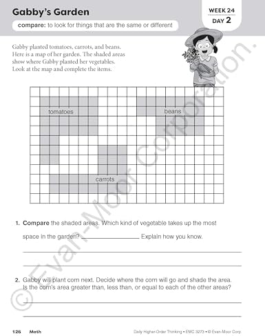 Evan-Moor Daily Higher-Order Thinking, Grade 3, Homeschooling and Classroom Resource Workbook, Brainteasers, Critical Thinking, Problem Solving, Logic Puzzles, Language Play, Drawing by Evan-Moor Educational Publishers