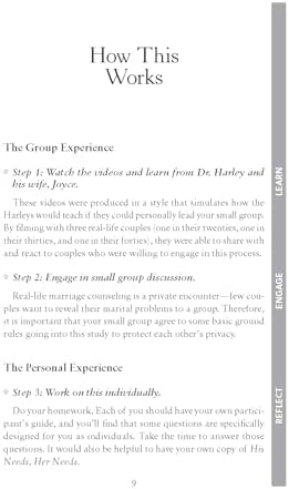His Needs, Her Needs Participant's Guide: Making Romantic Love Last – A 6-Week Marriage Workbook and Study Guide for Couples by Willard F. Harley Jr.