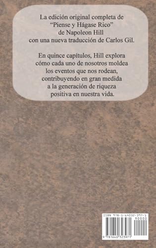 Piense y Hágase Rico Edición Original de 1937 (Spanish Edition) by Napoleon Hill