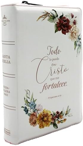 Nueva Biblia para Mujeres Letra Grande de 14 Puntos Reina Valera 1960 tamano manual con Cierre y Indice Blanca Floreada Edicion Limitada (Spanish Edition) by Reina Valera 1960
