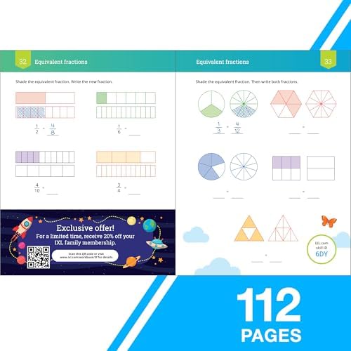 IXL Fractions 3rd Grade Math Workbook, Mathematics Book for Kids Ages 8-9 Covering Addition, Subtraction, Multiplication, Division, and Comparing With ... Mixed Numbers (IXL Topic-Specific Workbooks) by IXL Learning