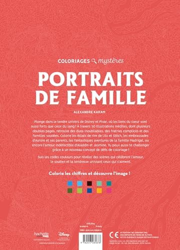 Coloriages mystères Disney - Portraits de famille: Colorie les chiffres et découvre l'image by Alexandre Karam