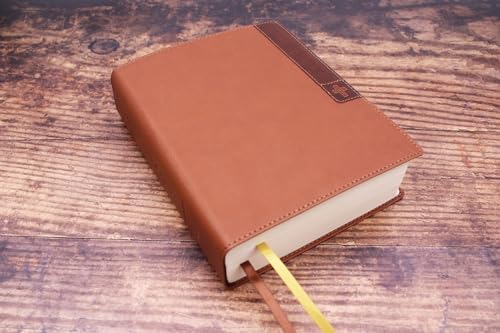 NIV, Journal the Word Bible (Perfect for Note-Taking), Large Print, Leathersoft, Brown, Red Letter, Comfort Print: Reflect, Take Notes, or Create Art Next to Your Favorite Verses by Zondervan