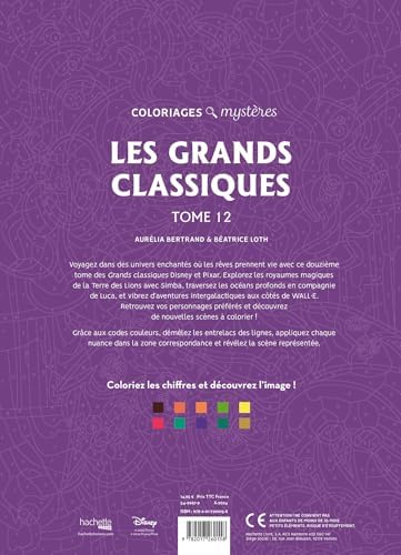 Coloriages mystères Disney - Les Grands classiques Tome 12 by Aurélia Bertrand