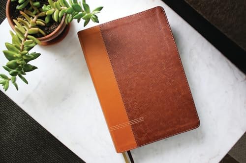 NIV Application Bible, Large Print, Leathersoft, Brown, Red Letter, Comfort Print: Bringing the Ancient Message of the Bible into Your World (NIV Application Commentary Resources) by Zondervan