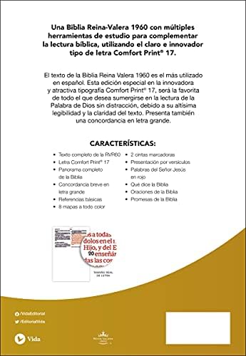 RVR60, Santa Biblia, Letra Supergigante, Leathersoft, Café, con Cierre, Comfort Print (Spanish Edition) by RVR 1960- Reina Valera 1960