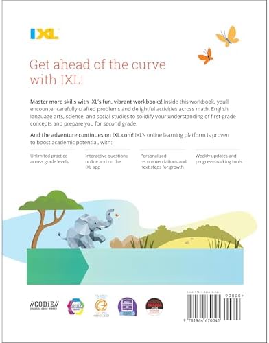 IXL Ultimate Summer 1st to 2nd Grade Workbook, Math, Reading Comprehension, Language Arts, Geography, Science, Social Studies, and Writing Practice for Kids (IXL Ultimate Summer Workbooks) by IXL Learning