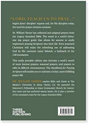 Handbook for Praying Scripture: Featuring the Legacy Standard Bible by William Varner