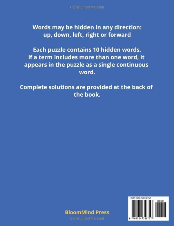 Extra Easy Word Search for Seniors with Large Print: 100 Gentle Puzzles with Simple Words, Big Letters, and No Diagonal Words for Relaxation and Easy Solving (Senior Puzzle Series) by BloomMind Press