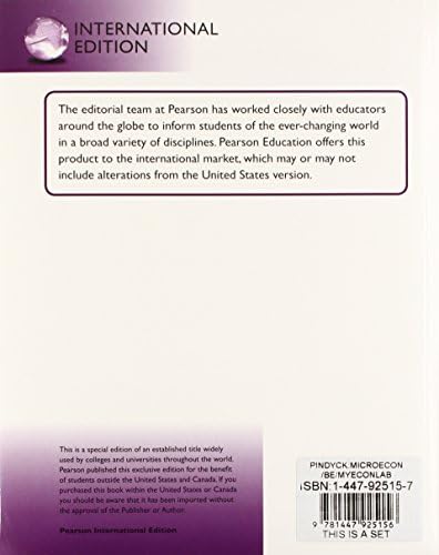 MICROECONOMICS : INTERNATIONAL ED.8/E WITH MYECONLAB by Daniel RUBINFELD