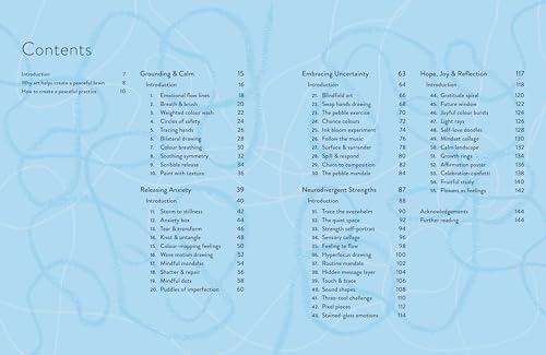 The Peaceful Brain Art Book: 55 self-soothing art exercises for ADHD, autism and anxiety by Demi Dawkins