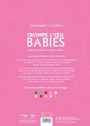 Coloriages mystères Disney - Trompe l'oeil Babies by Aurélia Bertrand