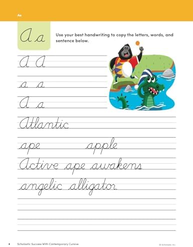 Scholastic Success with Contemporary Cursive Grades 2-4 Workbook by Scholastic Teaching Resources
